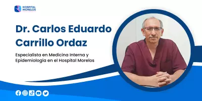 Dr Carlos Eduardo Carrillo Ordaz, especialista en Medicina Interna y Epidemiología Hospital Morelos